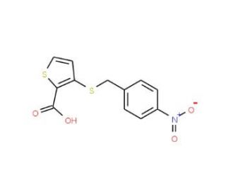 3-[(4-Nitrobenzyl)sulfanyl]-2-thiophene-carboxylic acid - chemical structure image