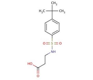 3-{[(4-tert-butylphenyl)sulfonyl]amino}propanoic acid (CAS 453581-51-6) - chemical structure image