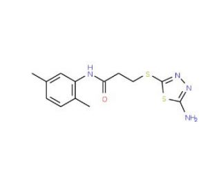 3-[(5-amino-1,3,4-thiadiazol-2-yl)thio]-N-(2,5-dimethylphenyl)propanamide - chemical structure image