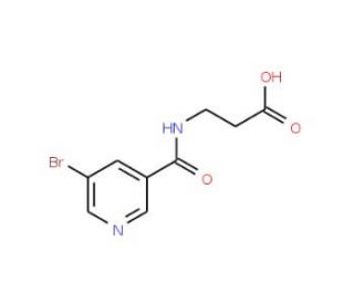 3-[(5-Bromo-pyridine-3-carbonyl)-amino]-propionic acid (CAS 332874-04-1) - chemical structure image