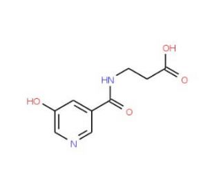 3-[(5-Hydroxy-pyridine-3-carbonyl)-amino]-propionic acid - chemical structure image