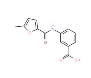 3-[(5-Methyl-furan-2-carbonyl)-amino]-benzoic acid - chemical structure image