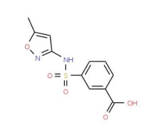 3-{[(5-methylisoxazol-3-yl)amino]sulfonyl}benzoic acid - chemical structure image