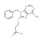 3-[(6-Amino-9-benzyl-9H-purin-8-yl)thio]-propanoic acid - chemical structure image