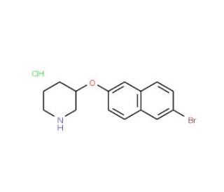 3-[(6-Bromo-2-naphthyl)oxy]piperidine hydrochloride - chemical structure image