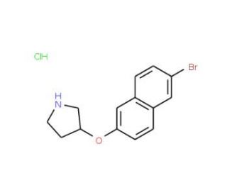 3-[(6-Bromo-2-naphthyl)oxy]pyrrolidine hydrochloride - chemical structure image