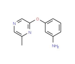 3-[(6-Methylpyrazin-2-yl)oxy]aniline (CAS 915707-61-8) - chemical structure image