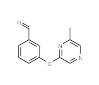 3-[(6-Methylpyrazin-2-yl)oxy]benzaldehyde (CAS 906352-97-4) - chemical structure image