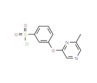 3-[(6-Methylpyrazin-2-yl)oxy]benzenesulphonyl chloride (CAS 926921-65-5) - chemical structure image