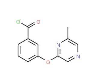 3-[(6-Methylpyrazin-2-yl)oxy]benzoyl chloride (CAS 921938-93-4) - chemical structure image