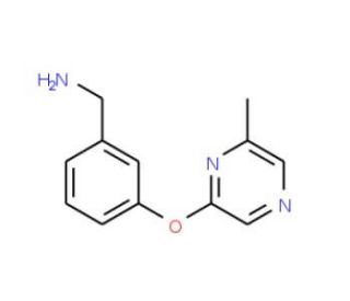 3-[(6-Methylpyrazin-2-yl)oxy]benzylamine (CAS 941716-89-8) - chemical structure image