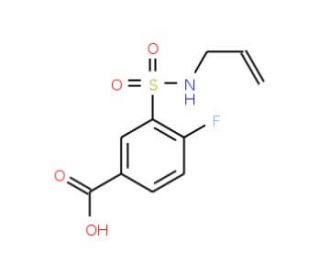 3-[(allylamino)sulfonyl]-4-fluorobenzoic acid - chemical structure image