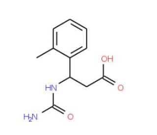 3-[(aminocarbonyl)amino]-3-(2-methylphenyl)propanoic acid - chemical structure image