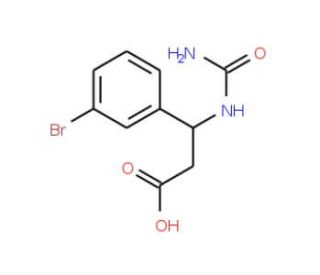 3-[(aminocarbonyl)amino]-3-(3-bromophenyl)propanoic acid - chemical structure image