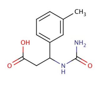 3-[(aminocarbonyl)amino]-3-(3-methylphenyl)propanoic acid - chemical structure image