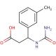 3-[(aminocarbonyl)amino]-3-(3-methylphenyl)propanoic acid - chemical structure image