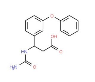 3-[(aminocarbonyl)amino]-3-(3-phenoxyphenyl)propanoic acid - chemical structure image