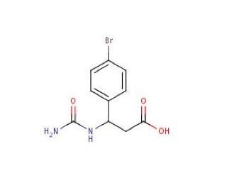 3-[(aminocarbonyl)amino]-3-(4-bromophenyl)propanoic acid - chemical structure image