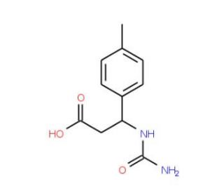 3-[(aminocarbonyl)amino]-3-(4-methylphenyl)propanoic acid - chemical structure image
