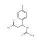 3-[(aminocarbonyl)amino]-3-(4-methylphenyl)propanoic acid - chemical structure image