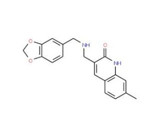 3-{[(Benzo[1,3]dioxol-5-ylmethyl)-amino]-methyl}-7-methyl-1H-quinolin-2-one - chemical structure image
