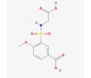 3-{[(carboxymethyl)amino]sulfonyl}-4-methoxybenzoic acid - chemical structure image