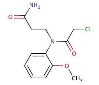 3-[(chloroacetyl)(2-methoxyphenyl)amino]propanamide - chemical structure image