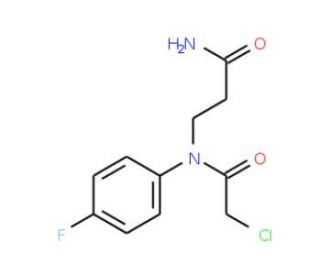 3-[(chloroacetyl)(4-fluorophenyl)amino]propanamide - chemical structure image