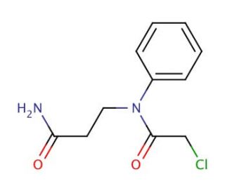 3-[(chloroacetyl)(phenyl)amino]propanamide - chemical structure image