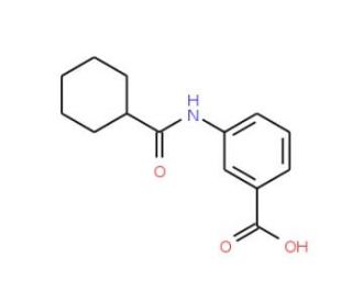 3-[(cyclohexylcarbonyl)amino]benzoic acid - chemical structure image