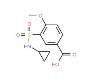 3-[(cyclopropylamino)sulfonyl]-4-methoxybenzoic acid - chemical structure image