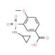 3-[(cyclopropylamino)sulfonyl]-4-methoxybenzoic acid - chemical structure image