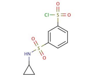 3-[(cyclopropylamino)sulfonyl]benzenesulfonyl chloride - chemical structure image