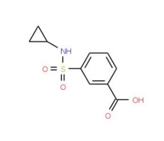 3-[(cyclopropylamino)sulfonyl]benzoic acid - chemical structure image