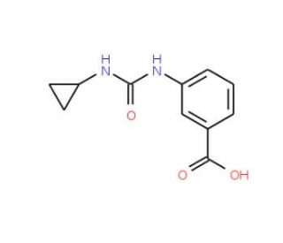 3-[(cyclopropylcarbamoyl)amino]benzoic acid - chemical structure image