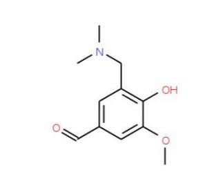 3-[(Dimethylamino)methyl]-4-hydroxy-5-methoxybenzenecarbaldehyde (CAS 87743-10-0) - chemical structure image