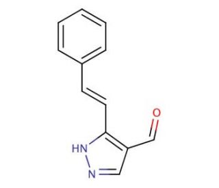 3-[(E)-2-Phenylvinyl]-1H-pyrazole-4-carbaldehyde - chemical structure image