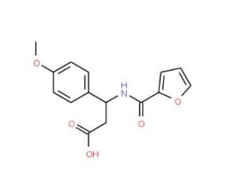 3-[(Furan-2-carbonyl)-amino]-3-(4-methoxy-phenyl)-propionic acid - chemical structure image