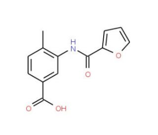 3-[(Furan-2-carbonyl)-amino]-4-methyl-benzoic acid (CAS 380432-20-2) - chemical structure image