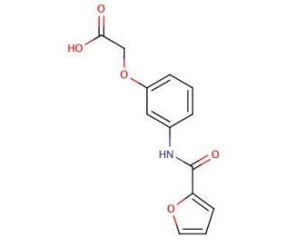 {3-[(Furan-2-carbonyl)-amino]-phenoxy}-acetic acid - chemical structure image