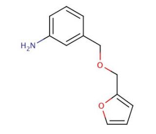 3-[(furan-2-ylmethoxy)methyl]aniline (CAS 1016534-46-5) - chemical structure image