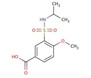 3-[(isopropylamino)sulfonyl]-4-methoxybenzoic acid - chemical structure image