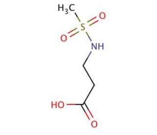 3-[(methylsulfonyl)amino]propanoic acid (CAS 105611-92-5) - chemical structure image