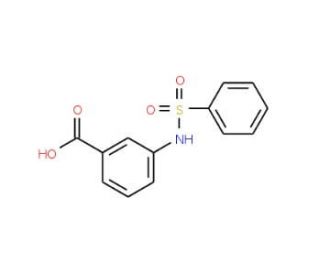 3-[(phenylsulfonyl)amino]benzoic acid (CAS 28547-15-1) - chemical structure image