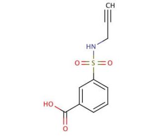 3-[(prop-2-ynylamino)sulfonyl]benzoic acid - chemical structure image