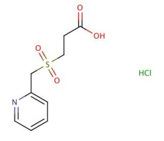3-[(pyridin-2-ylmethyl)sulfonyl]propanoic acid hydrochloride - chemical structure image