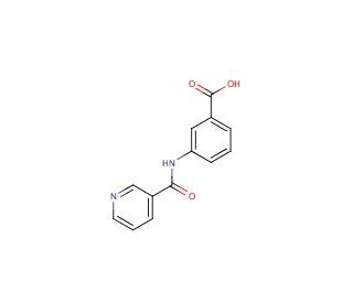 3-[(pyridin-3-ylcarbonyl)amino]benzoic acid - chemical structure image