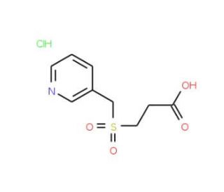 3-[(pyridin-3-ylmethyl)sulfonyl]propanoic acid hydrochloride - chemical structure image
