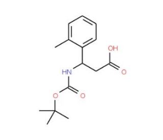 3-[(tert-Butoxycarbonyl)amino]-3-(2-methylphenyl)propanoic acid (CAS 284493-54-5) - chemical structure image