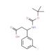 3-[(tert-Butoxycarbonyl)amino]-3-(3-fluorophenyl)propanoic acid (CAS 284493-59-0) - chemical structure image